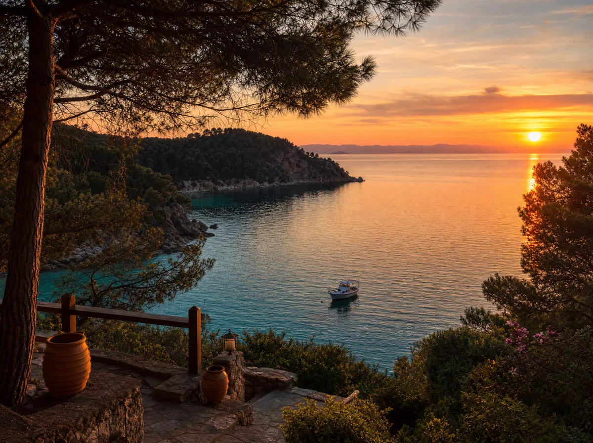 The bay at sunset